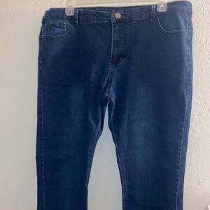 Men’s size 42 waist classic blue jeans, stretchy p5